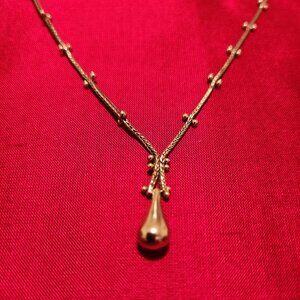 Sterling Satellite Necklace with Teardrop